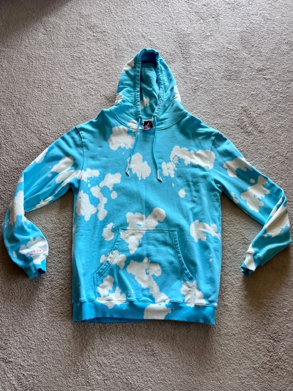 Jeffree Star Blue Cloud Tie Dye Hoodie XL Oversized Streetwear